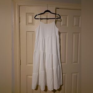 Chic White Tiered Maxi Dress